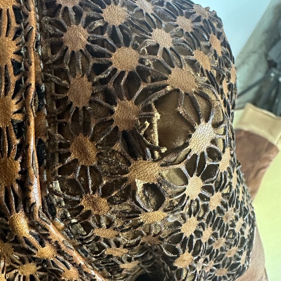 Giorgio Brato Leather Hoodie Jacket Women’s Size 40 - Picture 6 of 14